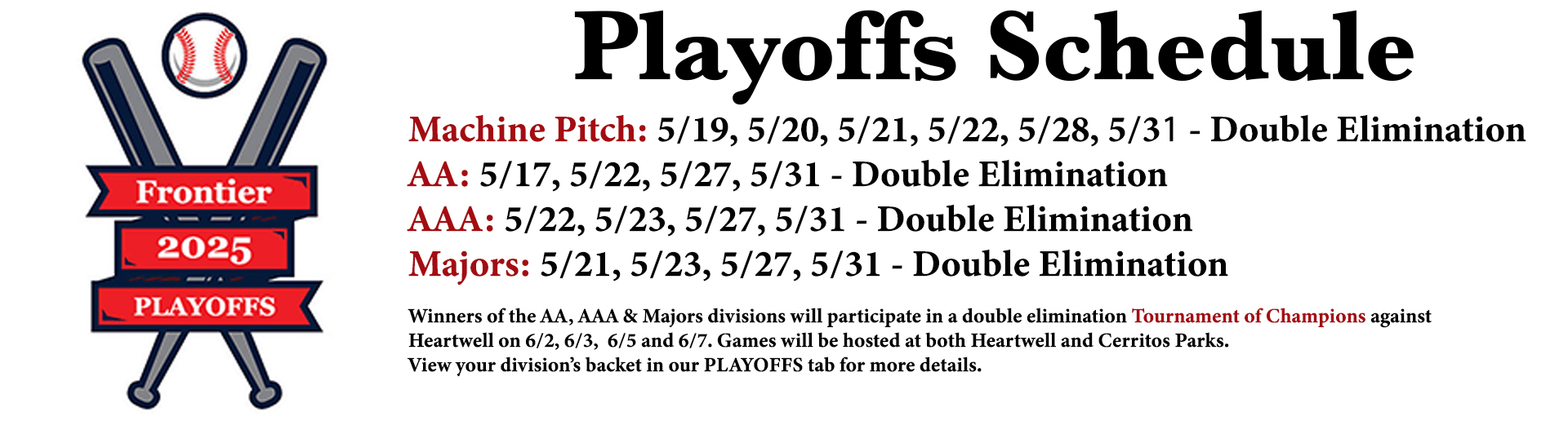 2025 Playoffs Schedule
